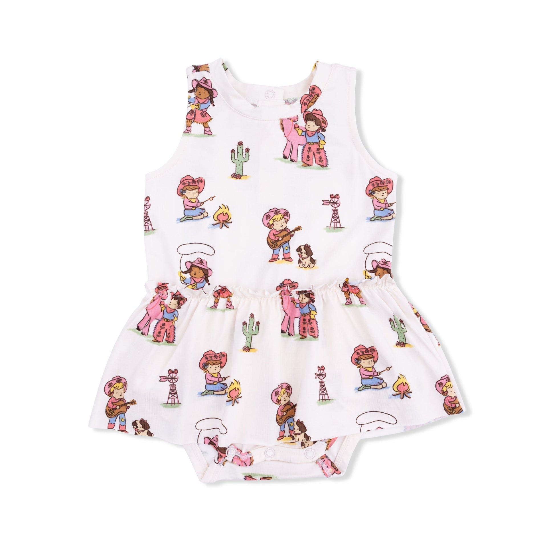 Vintage Cowgirls - Bodysuit with Skirt - Hello Baby Apparel