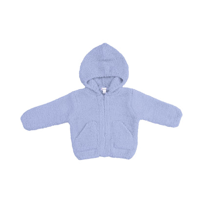 Chenille - Dusty Blue Hooded Jacket - Hello Baby Apparel