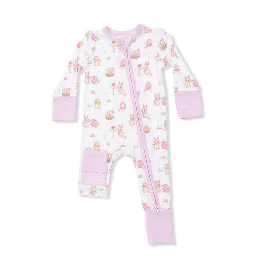Easter Egg Hunt Pink - Convertible Romper - Hello Baby Apparel