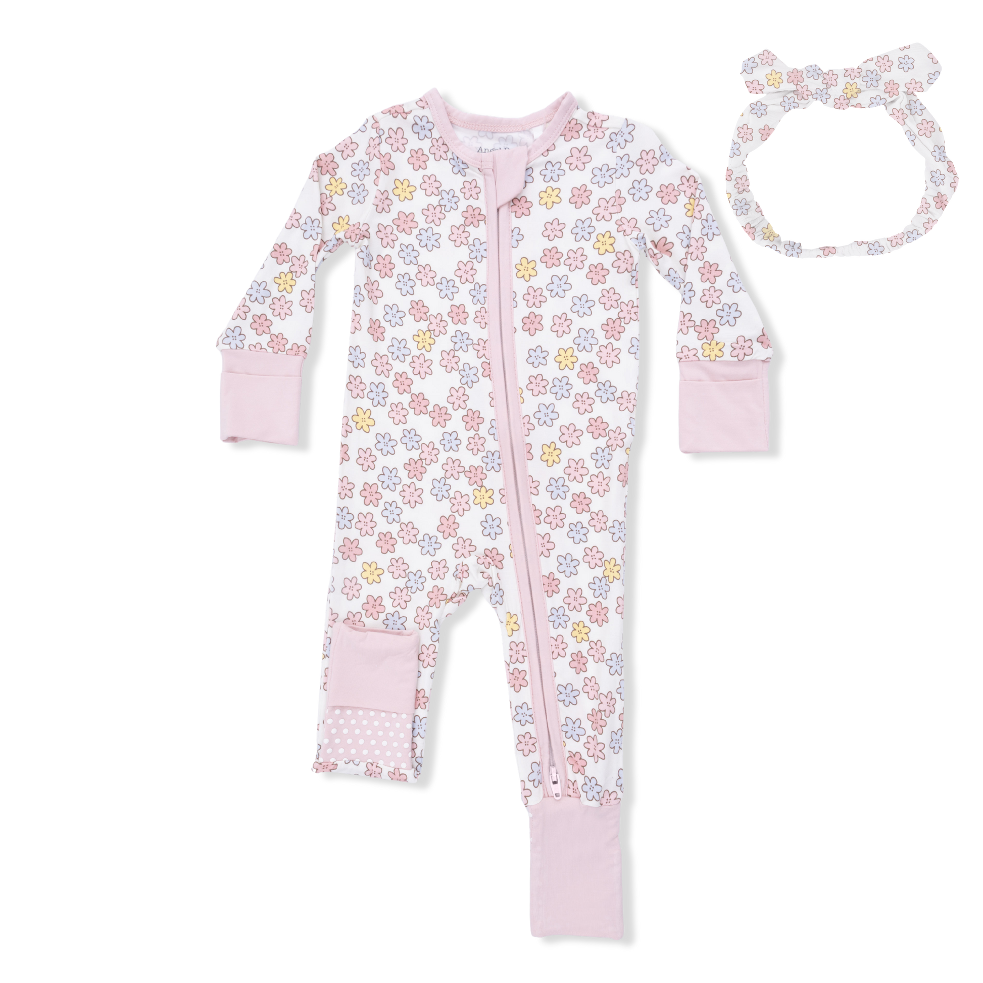 Sarah Floral - Convertible Romper & Headband - Hello Baby Apparel