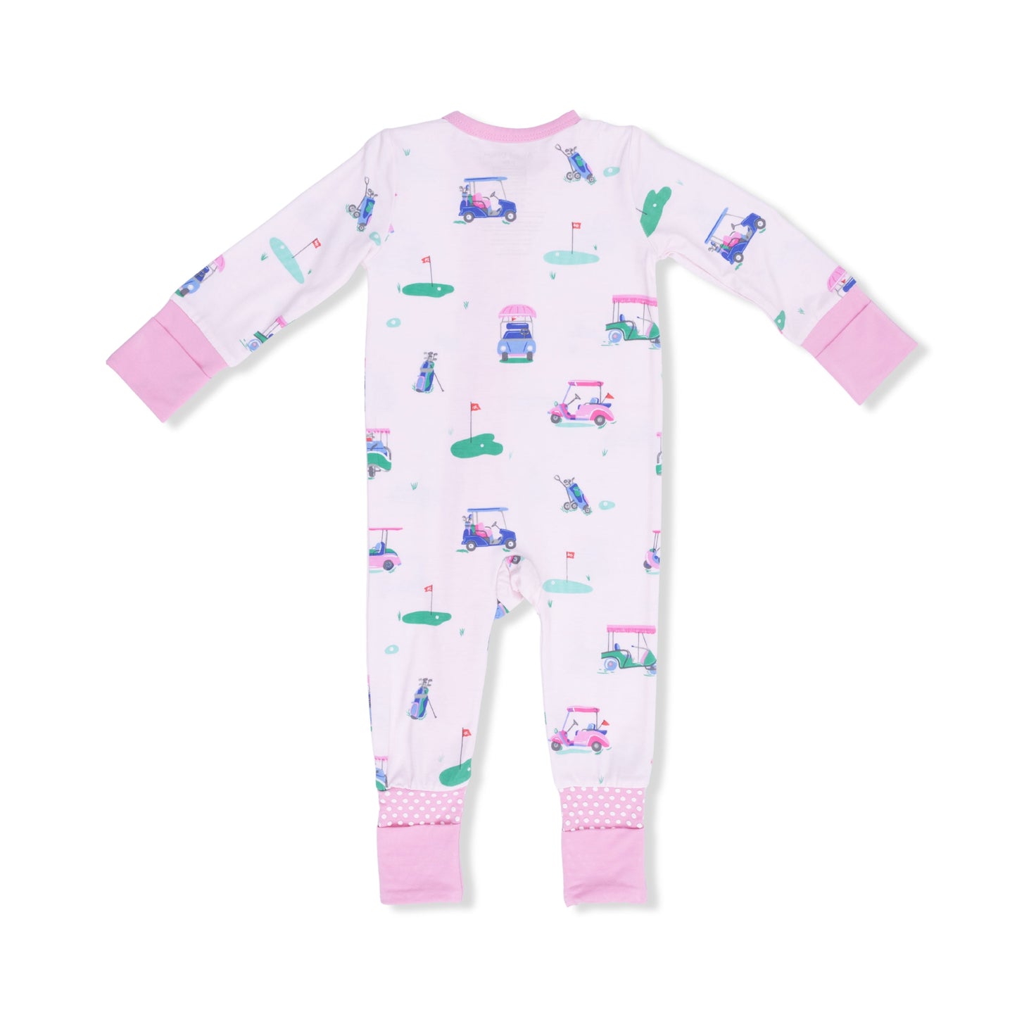 Vintage Golf Carts Pink - Convertible Romper - Hello Baby Apparel