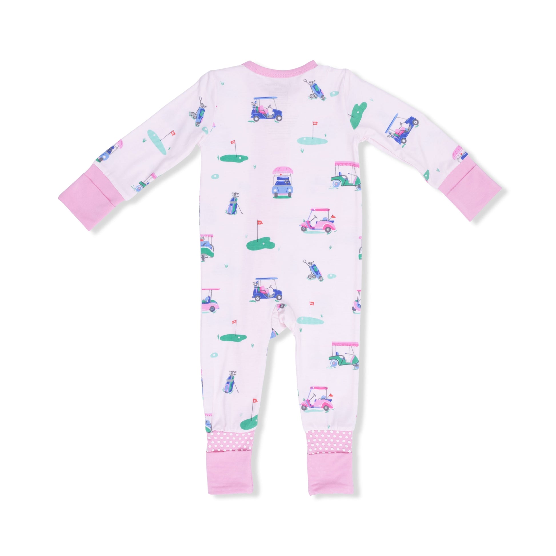 Vintage Golf Carts Pink - Convertible Romper - Hello Baby Apparel