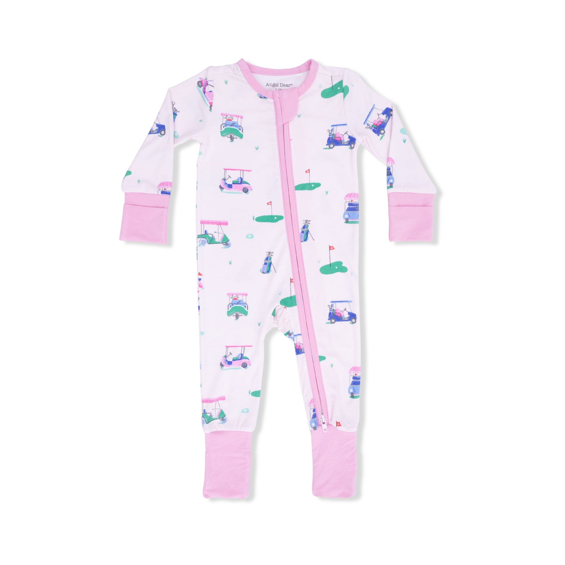 Vintage Golf Carts Pink - Convertible Romper - Hello Baby Apparel