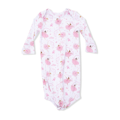 Ribbon Ballerinas - Knotted Gown and Ruffle Hat - Hello Baby Apparel