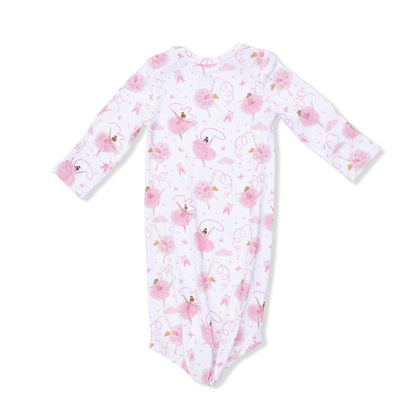 Ribbon Ballerinas - Knotted Gown and Ruffle Hat - Hello Baby Apparel