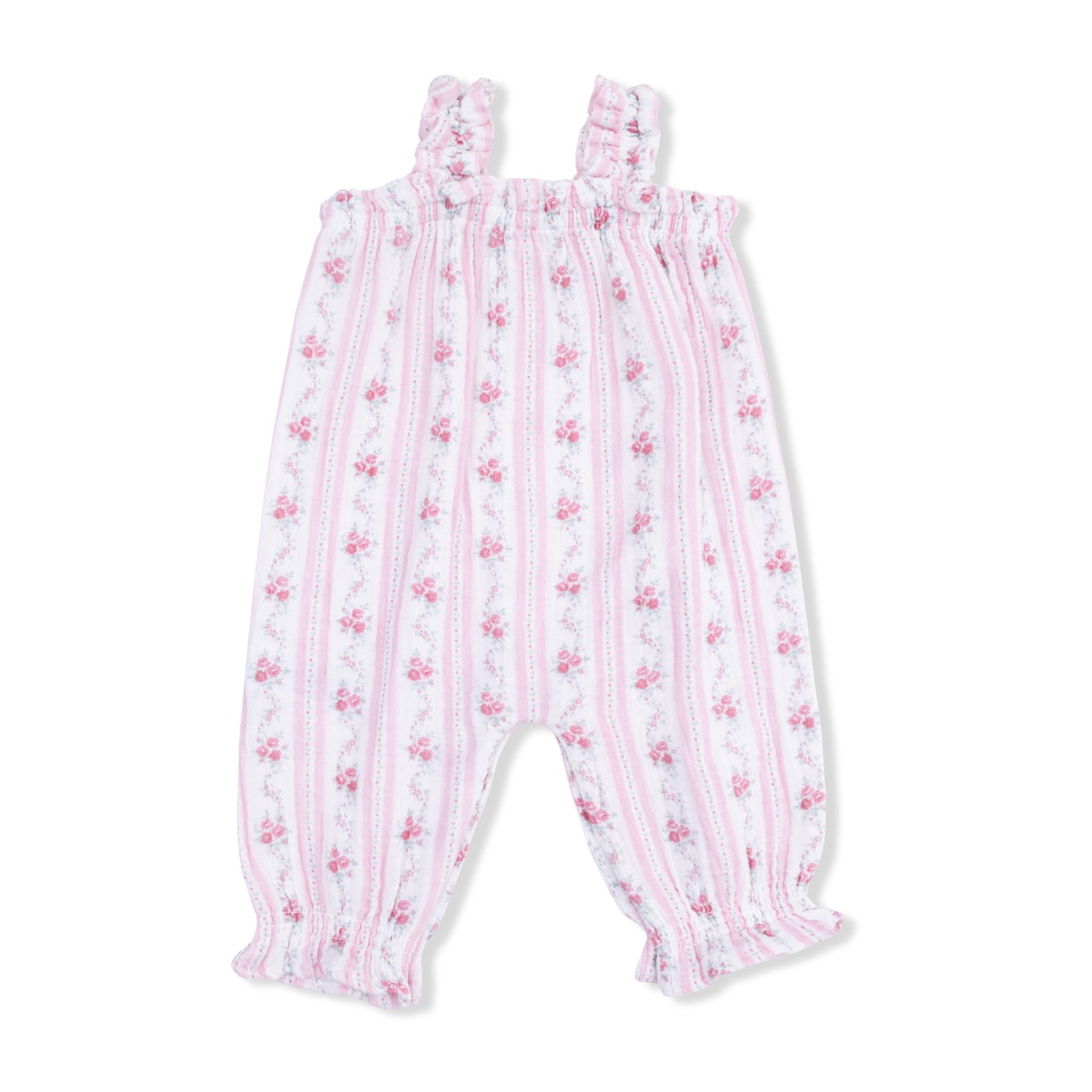 Winding Roses Stripe - Ruffly Strap Overall - Hello Baby Apparel