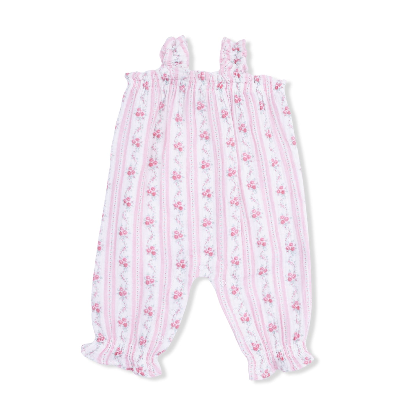Winding Roses Stripe - Ruffly Strap Overall - Hello Baby Apparel