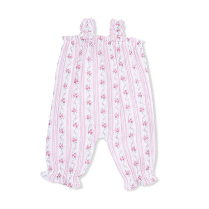 Winding Roses Stripe - Ruffly Strap Overall - Hello Baby Apparel