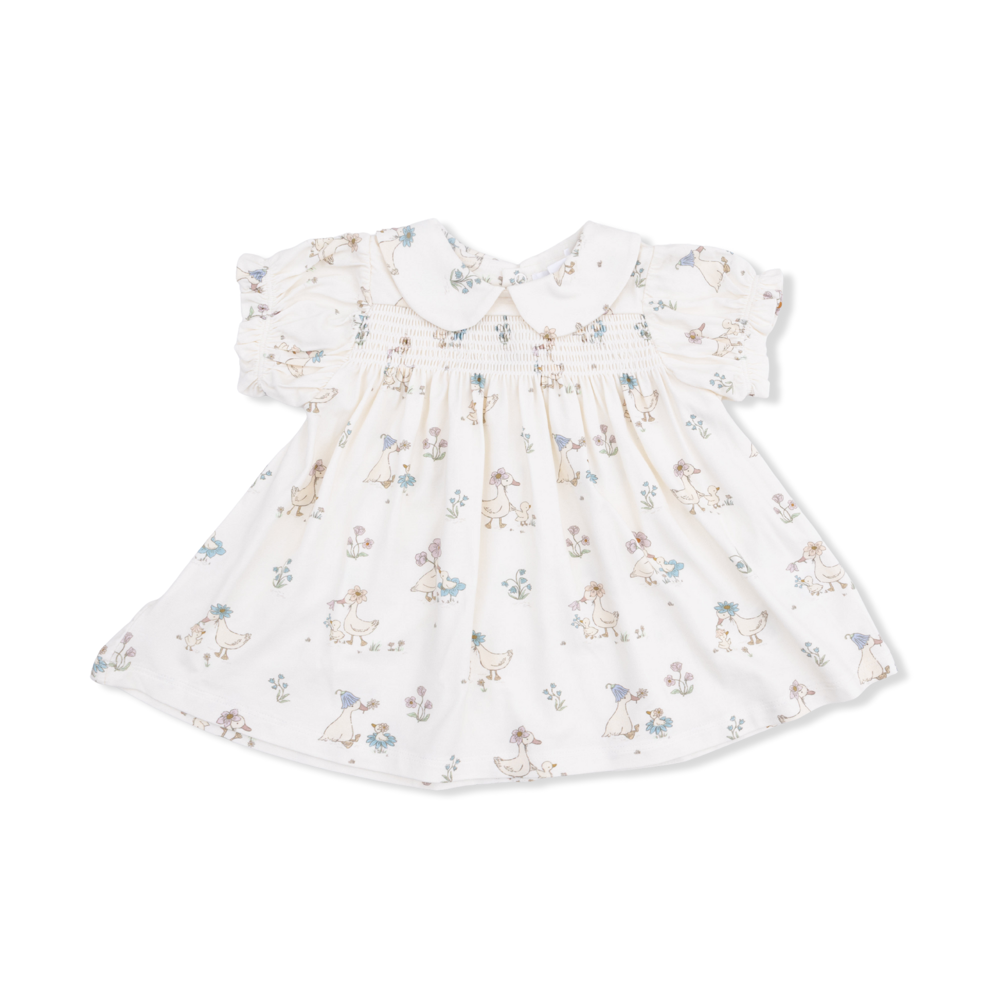 Flower Ducklings - Smocked Dress Set with Headband - Hello Baby Apparel