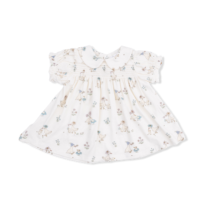 Flower Ducklings - Smocked Dress Set with Headband - Hello Baby Apparel