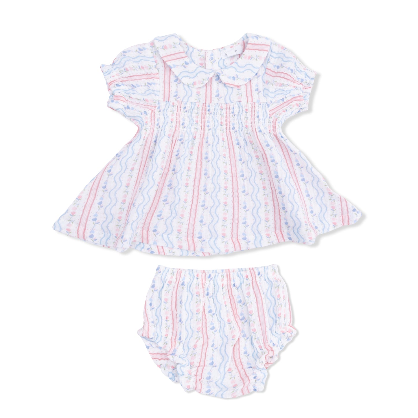 Tulip Stripe - Smocked Dress Set - Hello Baby Apparel