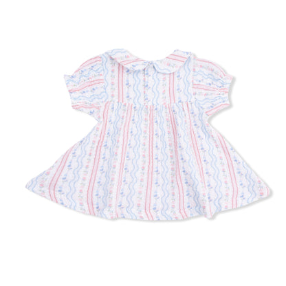 Tulip Stripe - Smocked Dress Set - Hello Baby Apparel