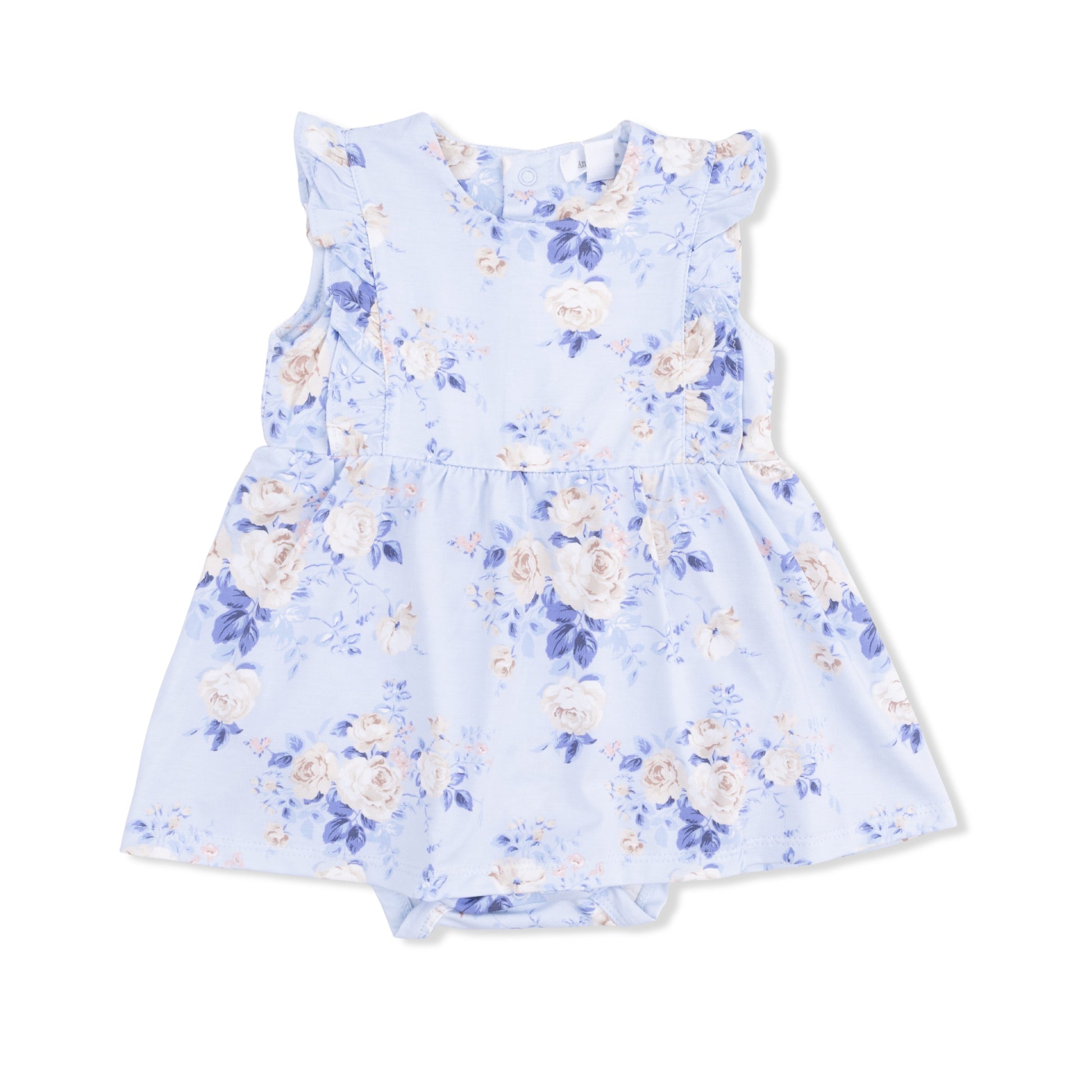 Ashley Rose Floral - Ruffle Bodysuit Dress - Hello Baby Apparel