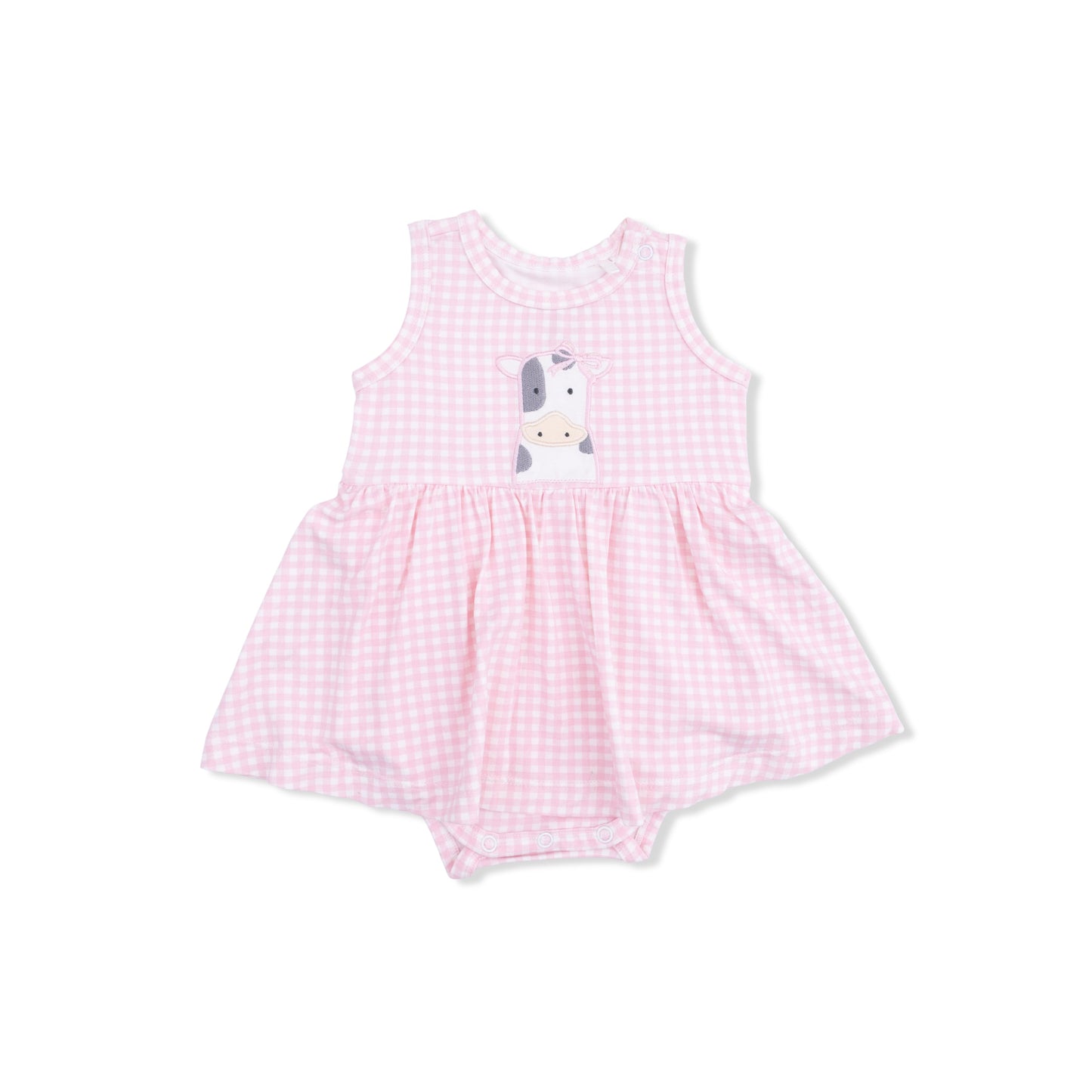 Cute Farm Animals Appliques - Tank Bodysuit Dress - Hello Baby Apparel
