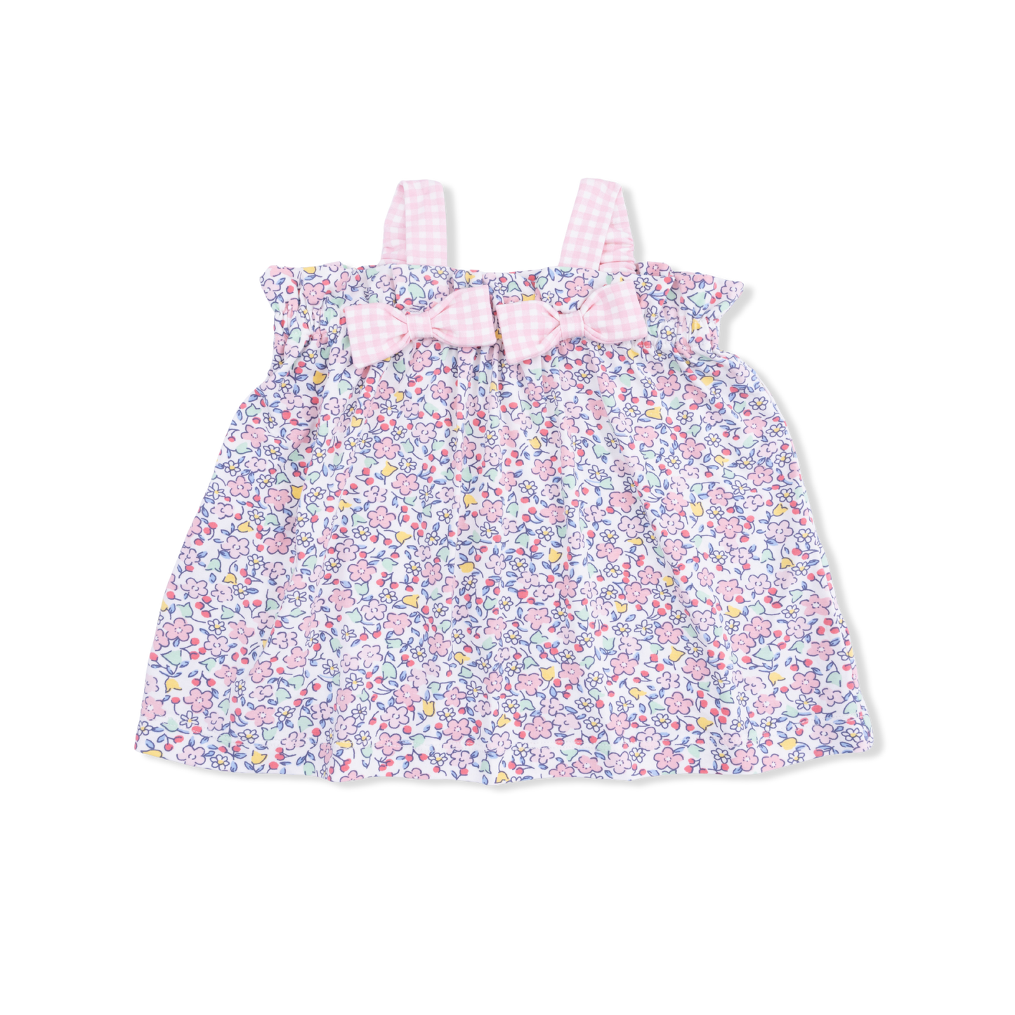 Elizabeth's Garden - Top with Bows and Ruffle Leg Bloomer - Hello Baby Apparel