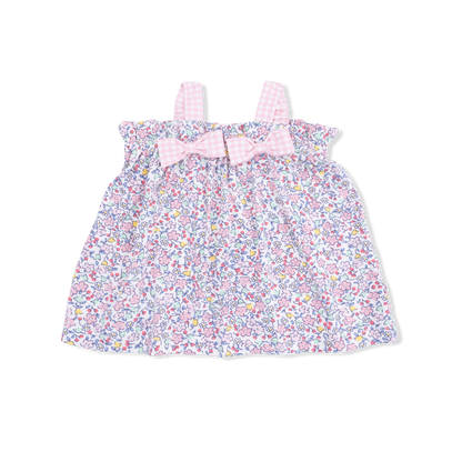 Elizabeth's Garden - Top with Bows and Ruffle Leg Bloomer - Hello Baby Apparel