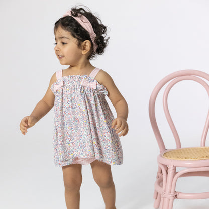 Elizabeth's Garden - Top with Bows and Ruffle Leg Bloomer - Hello Baby Apparel
