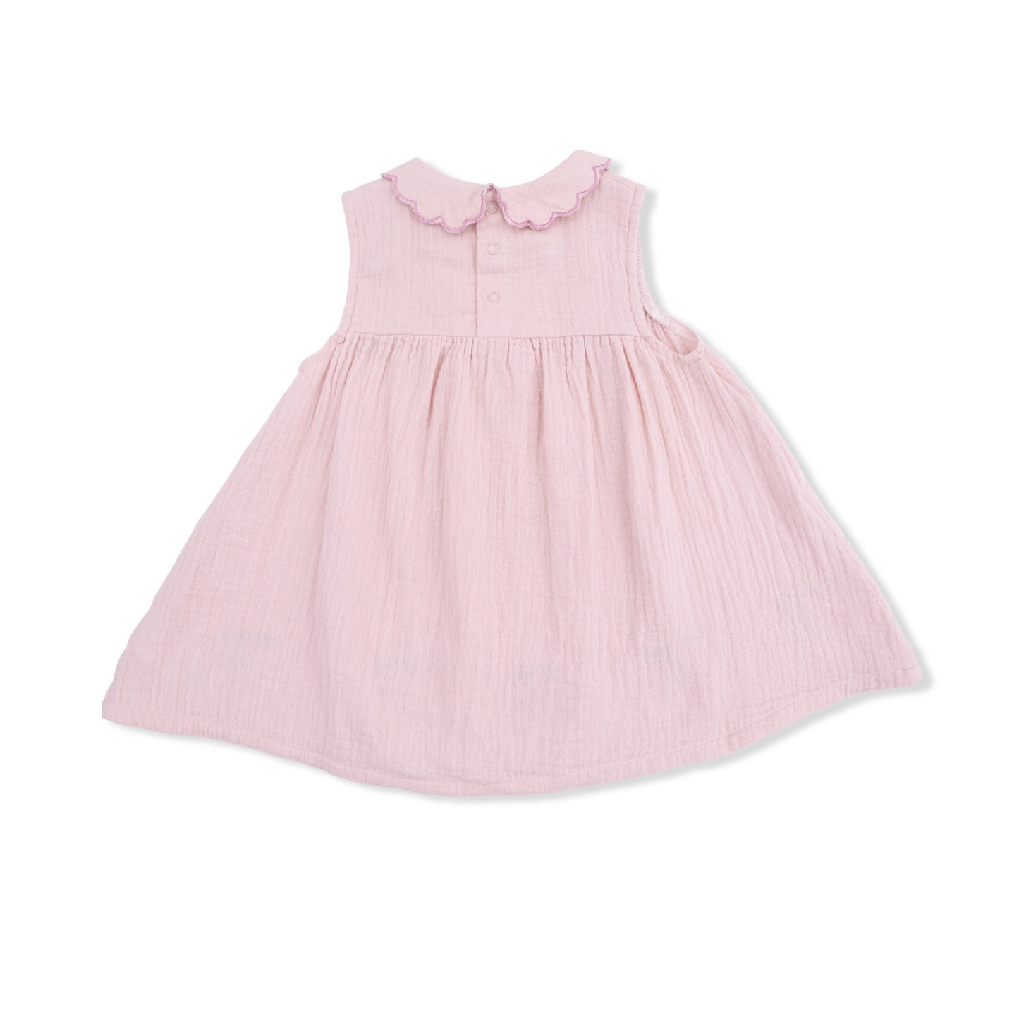 Solid Muslin Lotus - Petal Collar Dress Set - Hello Baby Apparel