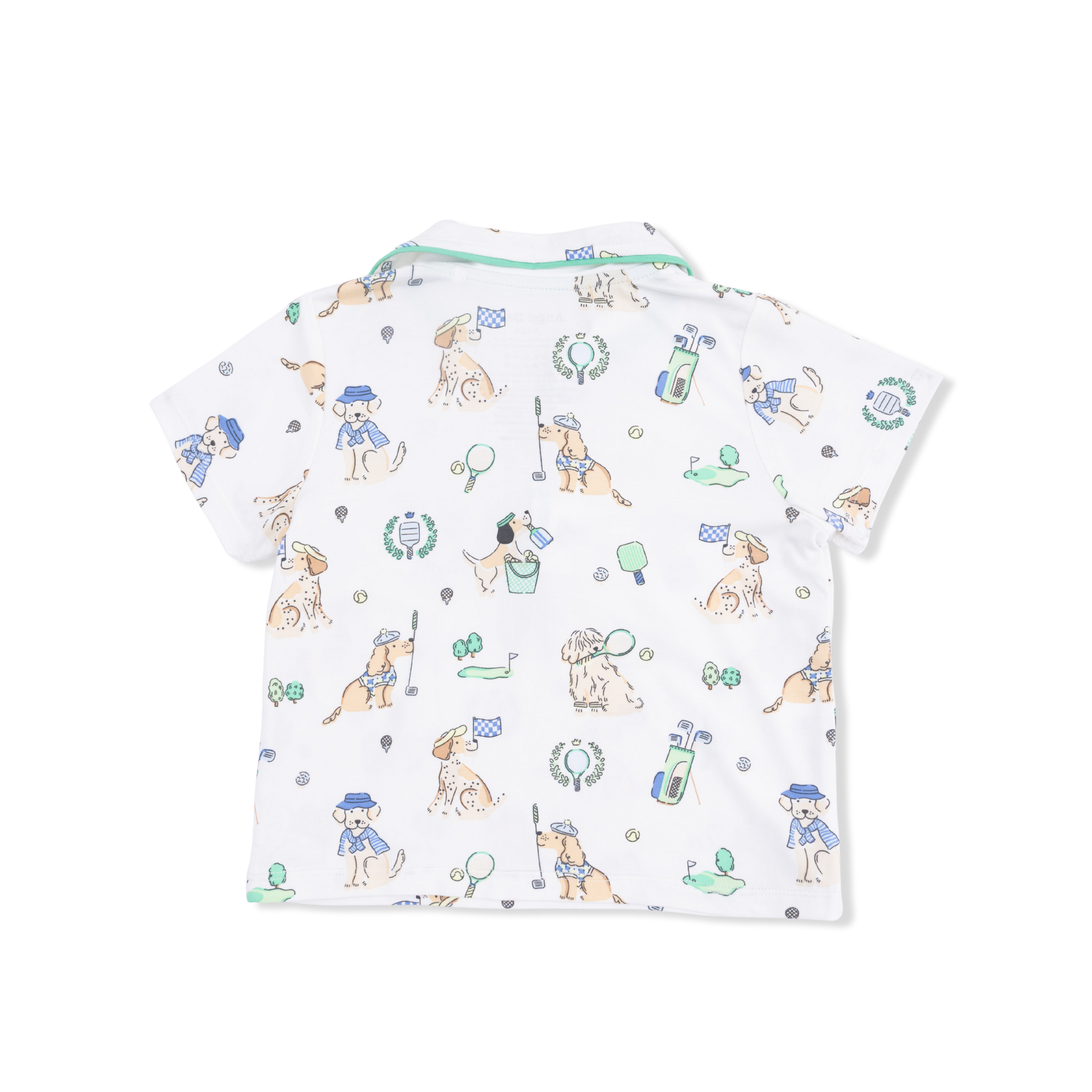 Country Club Dogs Neutral - Polo with Casual Short  & Bucket Hat - Hello Baby Apparel