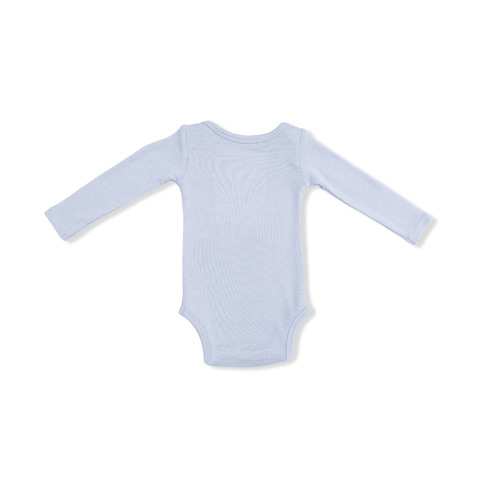 Solid Niagara Mist Rib - Long Sleeve Bodysuit - Hello Baby Apparel