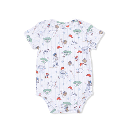 Home Run Baseball - Short Sleeve Bodysuit - Hello Baby Apparel