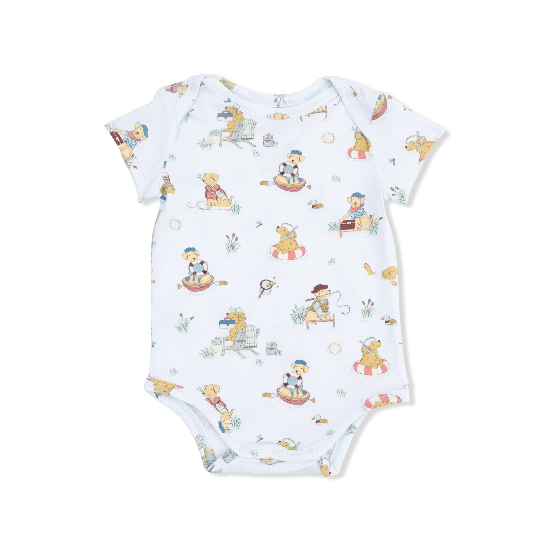 Lake Buddy Dogs - Short Sleeve Bodysuit - Hello Baby Apparel