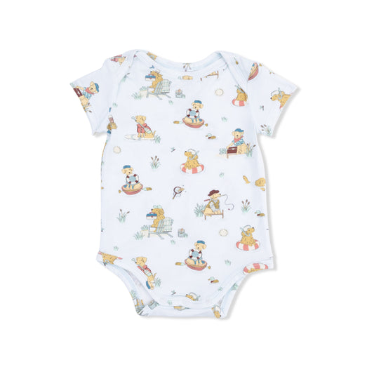 Lake Buddy Dogs - Short Sleeve Bodysuit - Hello Baby Apparel