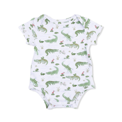 Crayon Alligators - Short Sleeve Bodysuit - Hello Baby Apparel