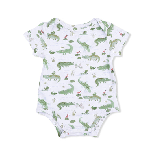 Crayon Alligators - Short Sleeve Bodysuit - Hello Baby Apparel