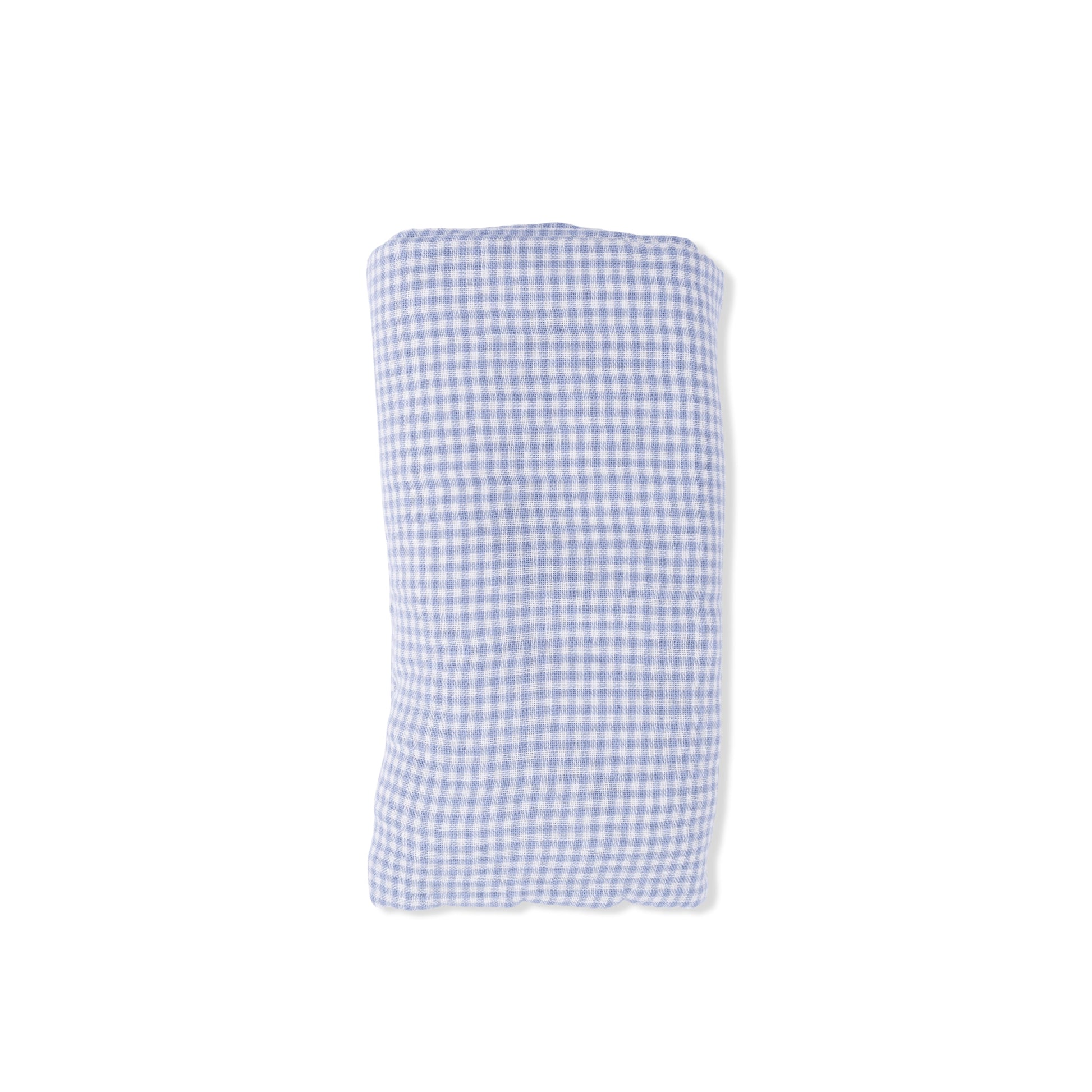 Micro Gingham Blue Blizzard - Swaddle Blanket - Hello Baby Apparel
