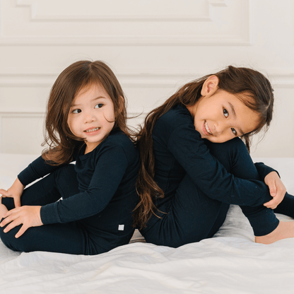 Toddler/Kids Bamboo Pajamas - Midnight Black - Hello Baby Apparel