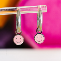 Silver Smiley Charms - Hello Baby Apparel