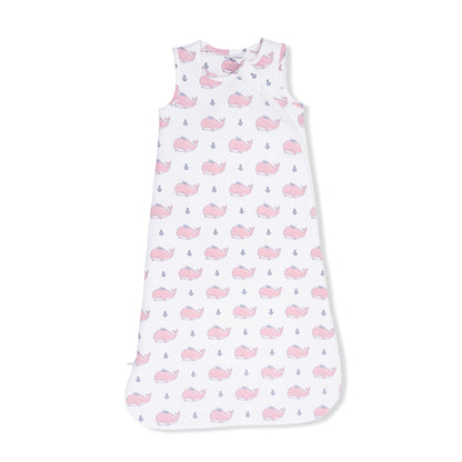 Bubbly Whale with Bow Pink - Sleep Bag - Hello Baby Apparel