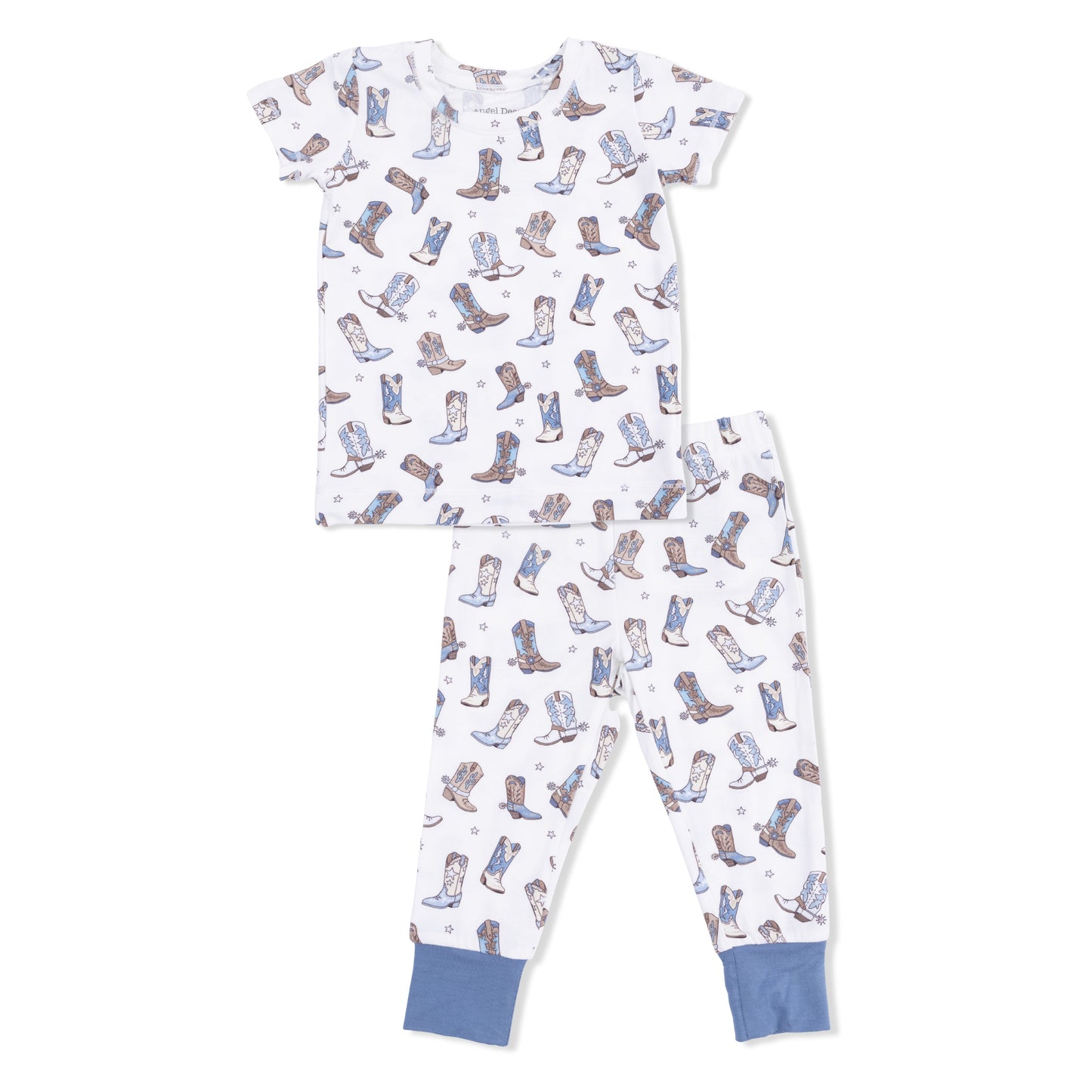 Cowboy Boots - Short Sleeve Loungewear Set - Hello Baby Apparel