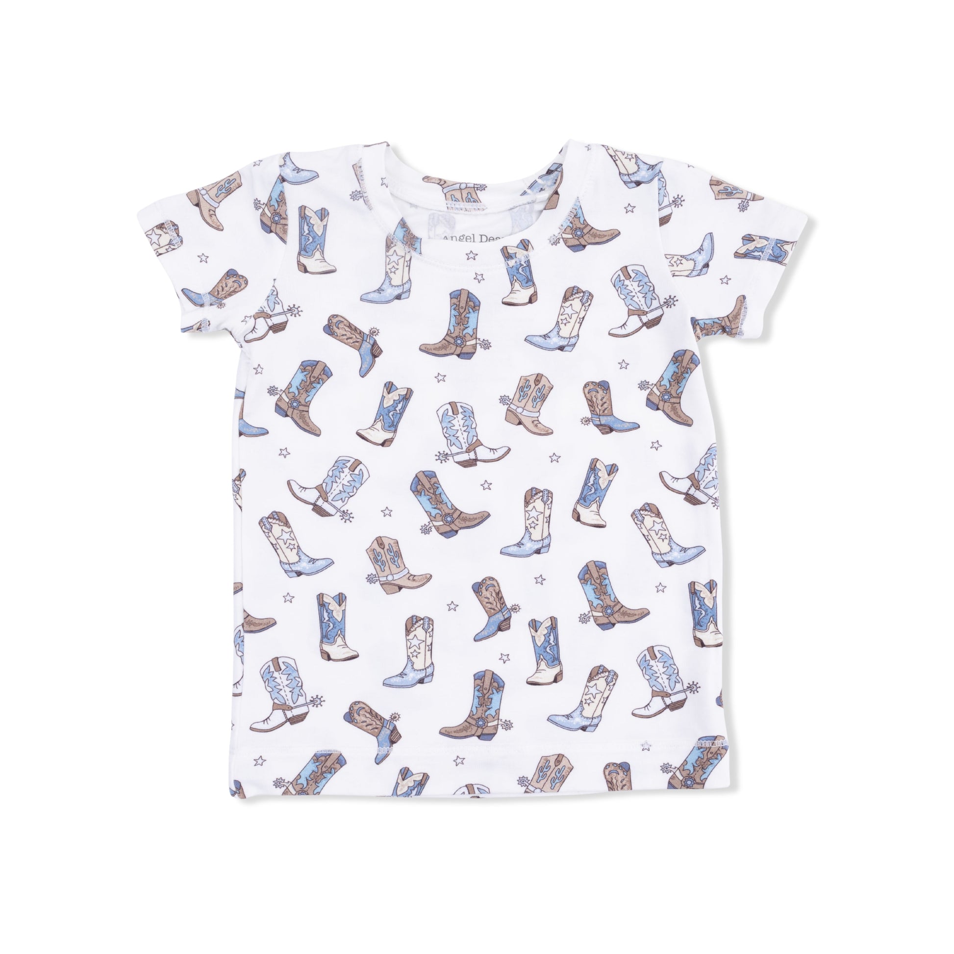 Cowboy Boots - Short Sleeve Loungewear Set - Hello Baby Apparel