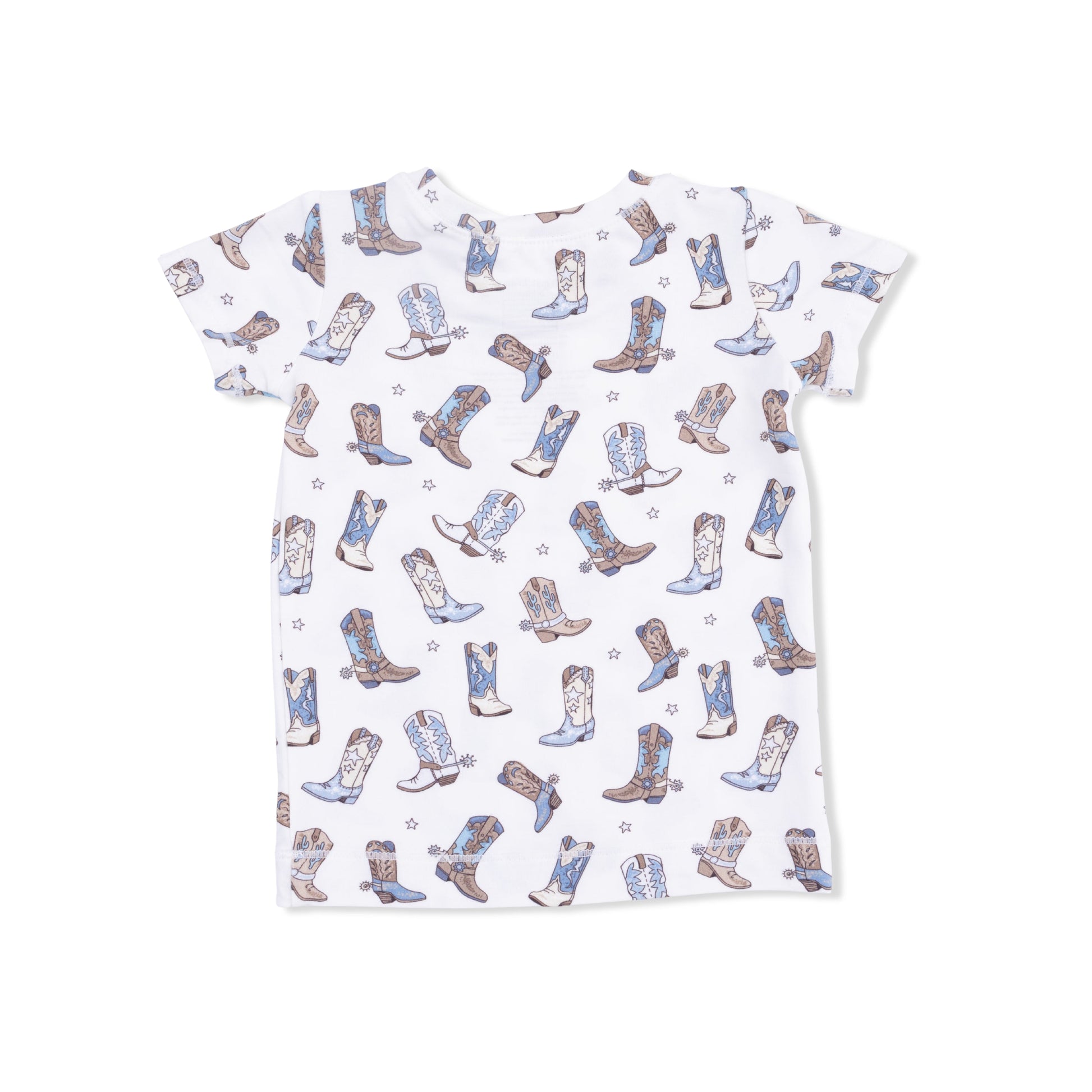 Cowboy Boots - Short Sleeve Loungewear Set - Hello Baby Apparel