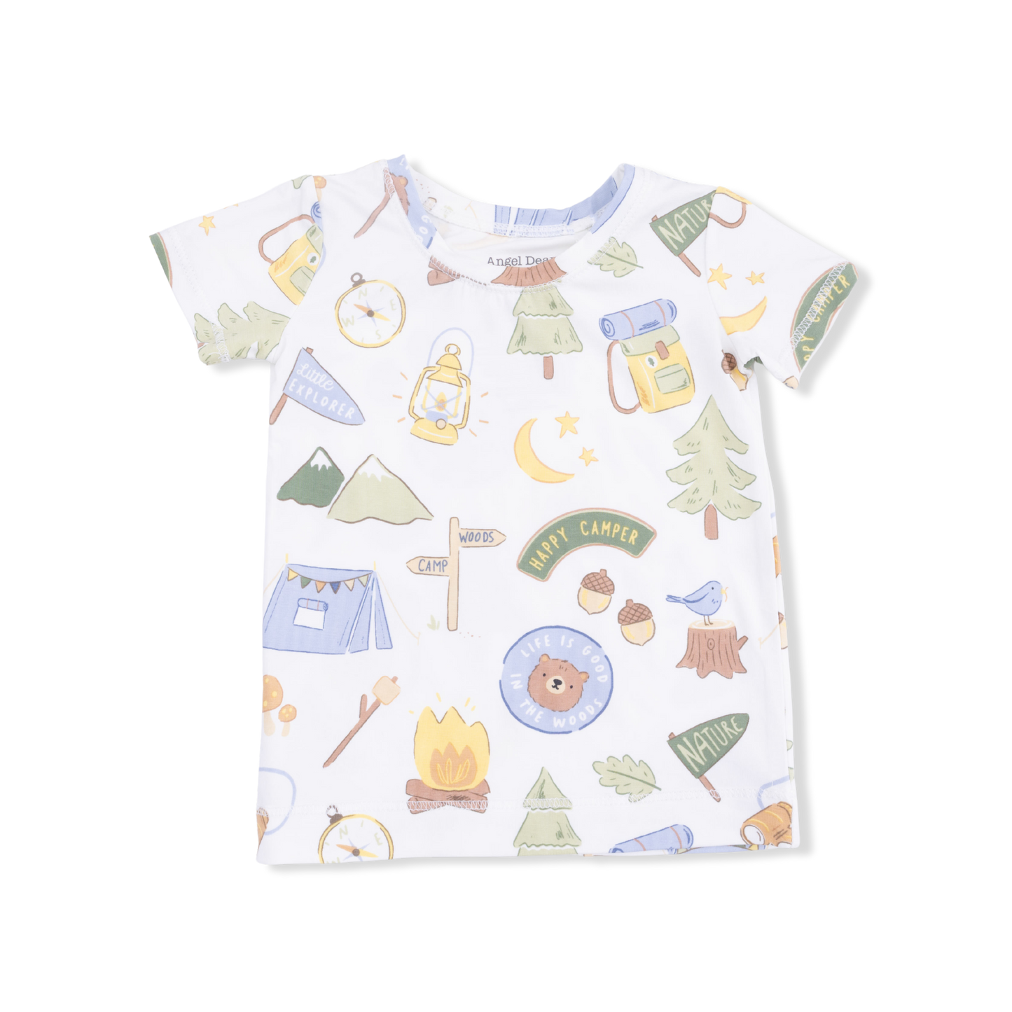 Camping Blue - Short Sleeve Loungewear Set - Hello Baby Apparel