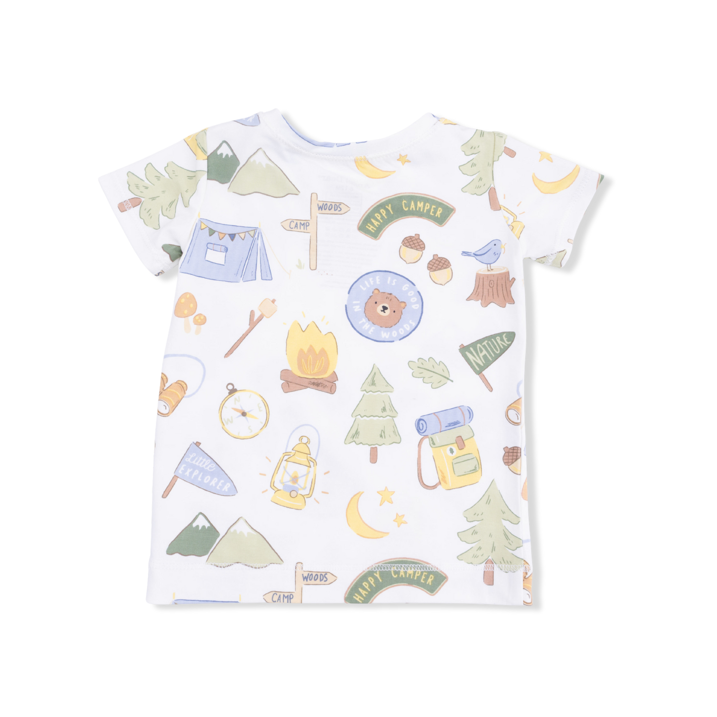 Camping Blue - Short Sleeve Loungewear Set - Hello Baby Apparel