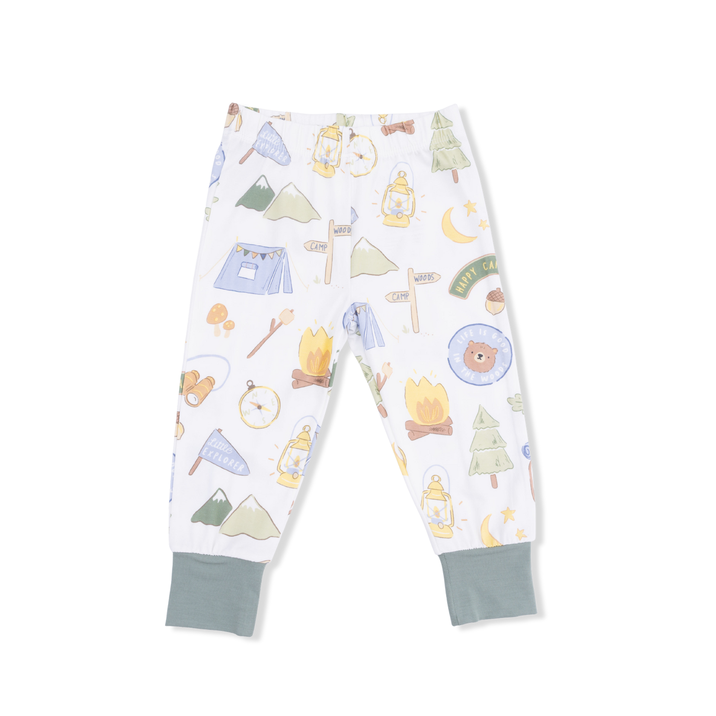 Camping Blue - Short Sleeve Loungewear Set - Hello Baby Apparel