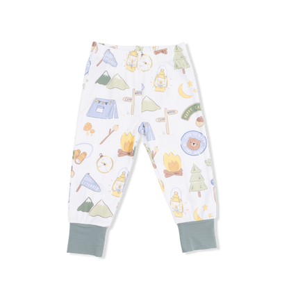 Camping Blue - Short Sleeve Loungewear Set - Hello Baby Apparel