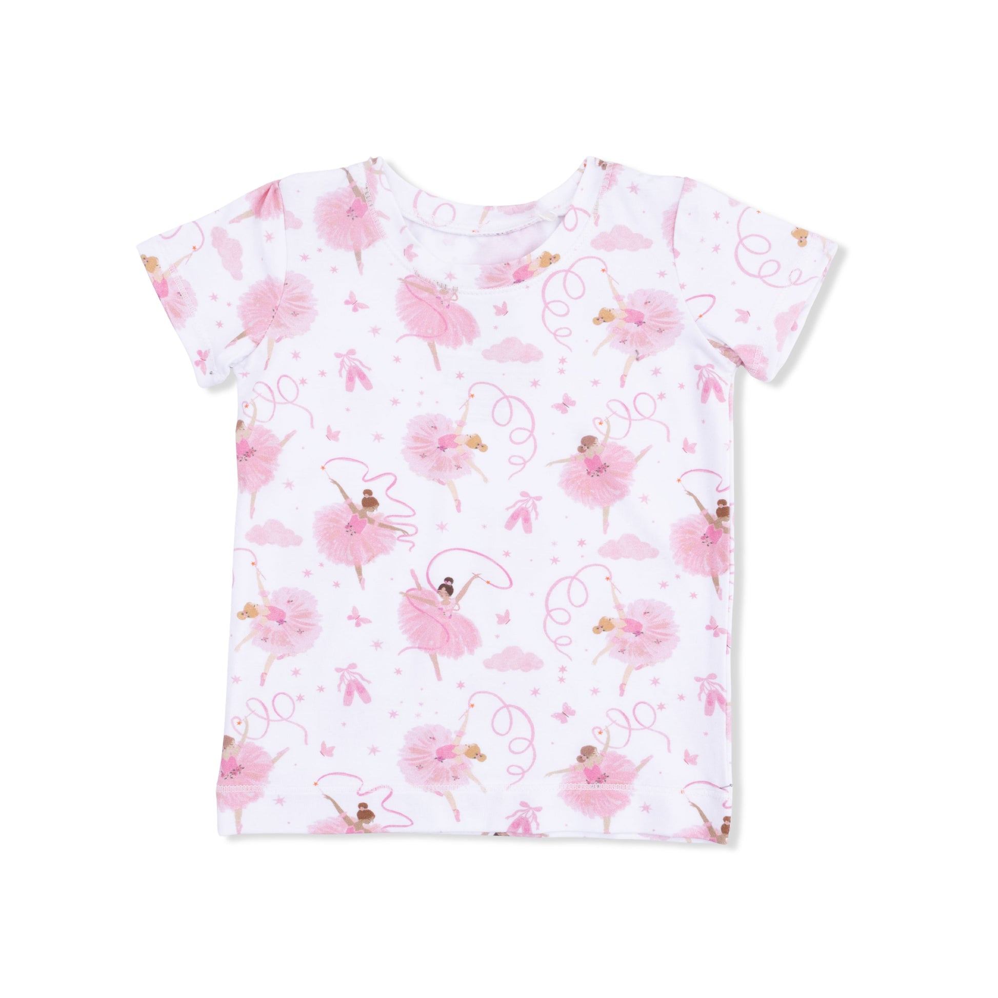 Ribbon Ballerinas - Short Sleeve Loungewear Set - Hello Baby Apparel