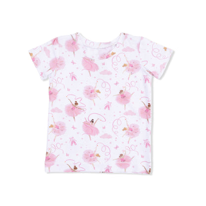 Ribbon Ballerinas - Short Sleeve Loungewear Set - Hello Baby Apparel