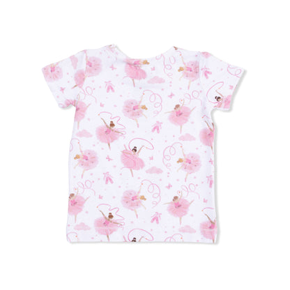 Ribbon Ballerinas - Short Sleeve Loungewear Set - Hello Baby Apparel