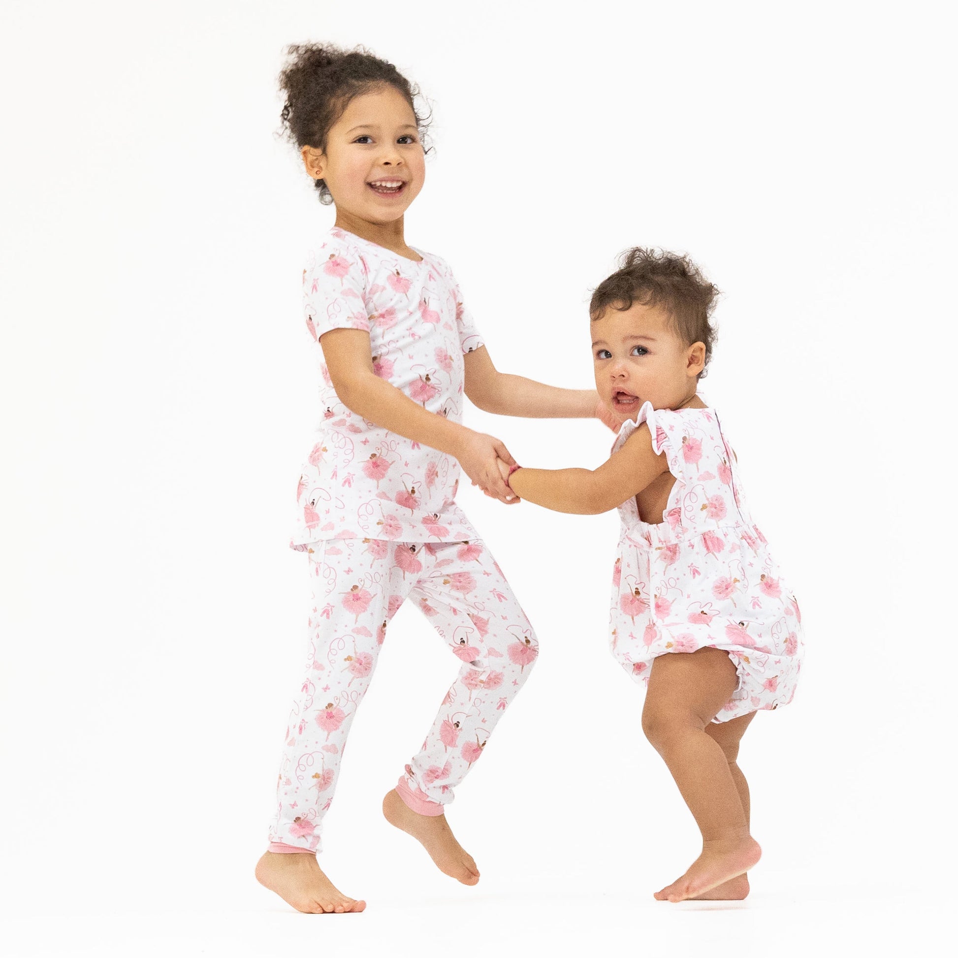 Ribbon Ballerinas - Short Sleeve Loungewear Set - Hello Baby Apparel