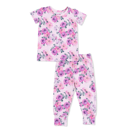 Rose Abundance - Short Sleeve Loungewear Set - Hello Baby Apparel
