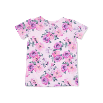 Rose Abundance - Short Sleeve Loungewear Set - Hello Baby Apparel