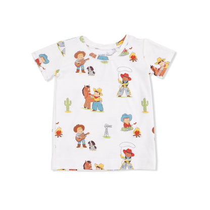 Vintage Cowboys - Short Sleeve Loungewear Set - Hello Baby Apparel