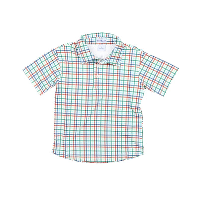 Fall '24 Plaid Polo Short Sleeve Shirt || BlueQuail Clothing