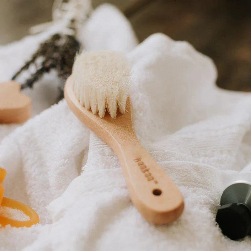 Haakaa Goats Wool Wooden Baby Brush & Comb Set - Hello Baby Apparel
