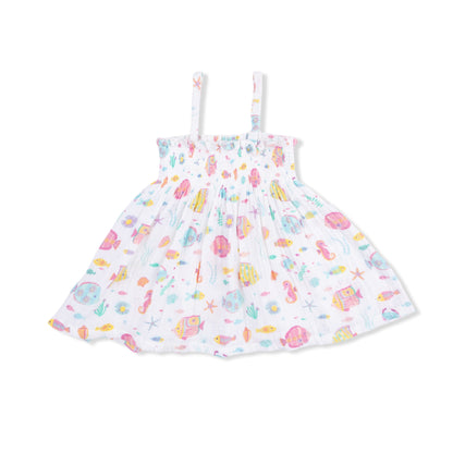 Sunny Coral Reef Fish - Smocked Top with Bike Short - Hello Baby Apparel